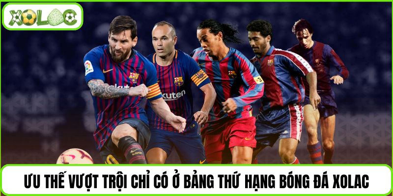 Ưu thế vượt trội chỉ có ở bảng thứ hạng bóng đá Xolac
